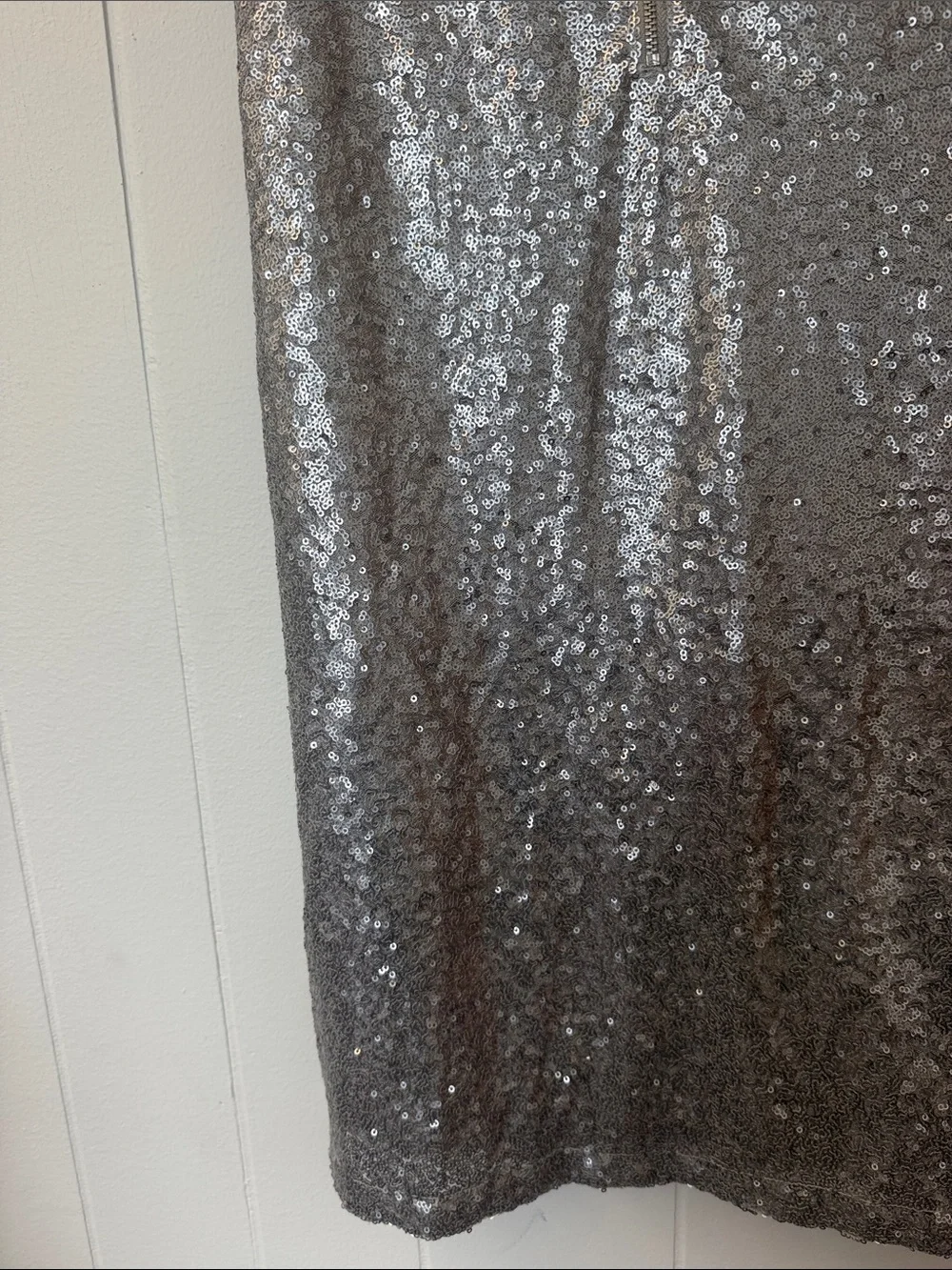 Gap Girls Silver Sequin Short Sleeve Party Dress